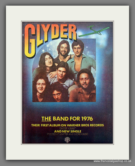 Glyder First Album On Warner. Original Vintage Advert 1975 (ref AD13238)