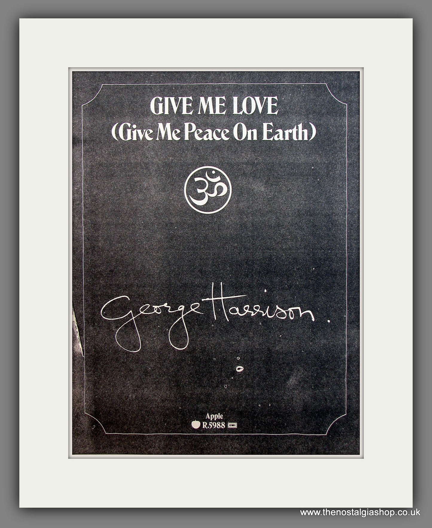 George Harrison Give Me Love. Original Vintage Advert 1973 (ref AD13247)