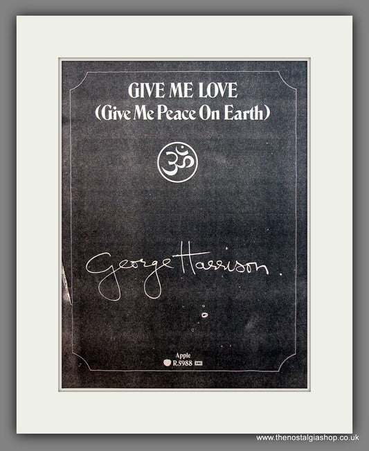 George Harrison Give Me Love. Original Vintage Advert 1973 (ref AD13247)