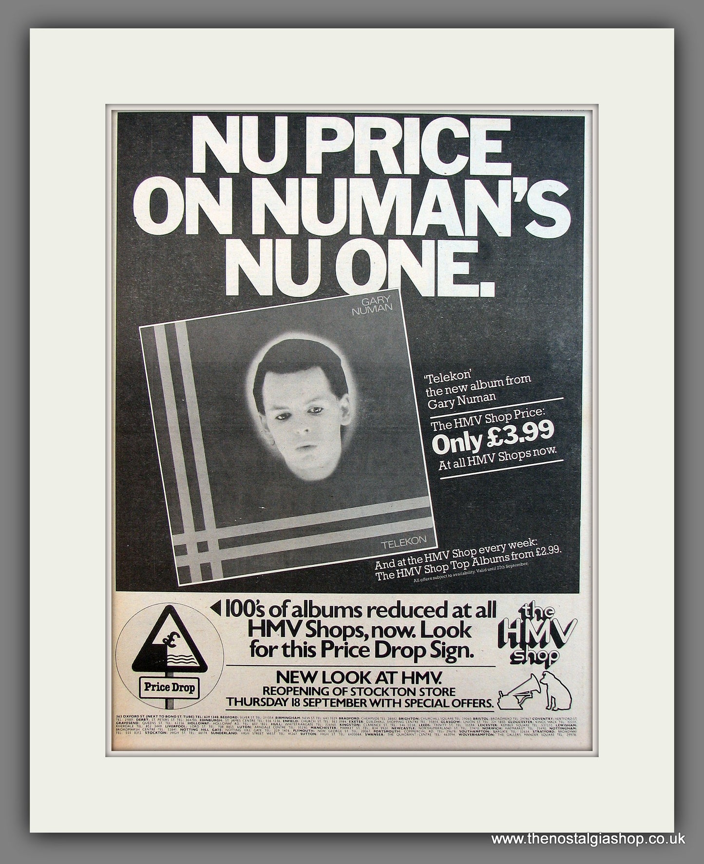 Gary Numan Telekon. Original Vintage Advert 1980 (ref AD13250)