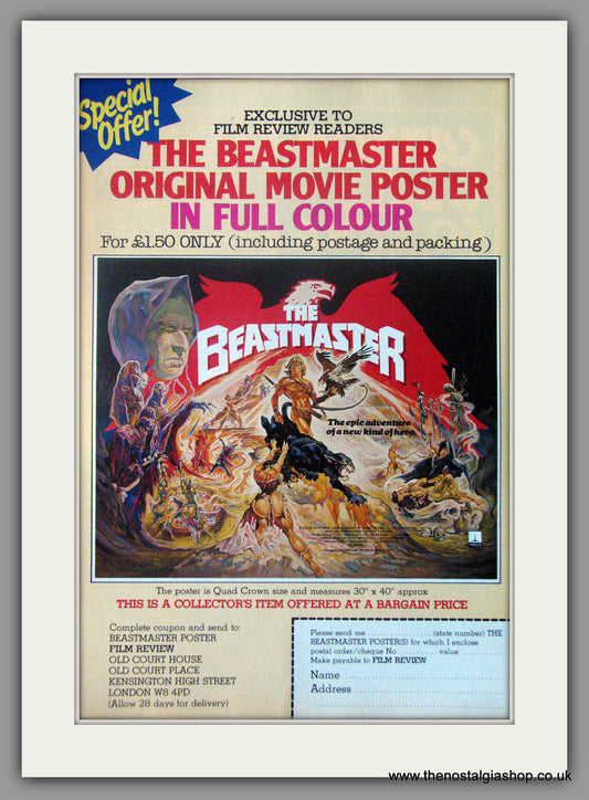 Beastmaster (The). Original Advert 1983 (ref AD50569)