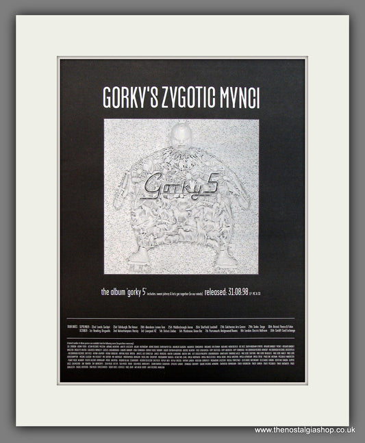 Gorky's Zygotic Mynci Gorky 5. Original Vintage Advert 1998 (ref AD13257)