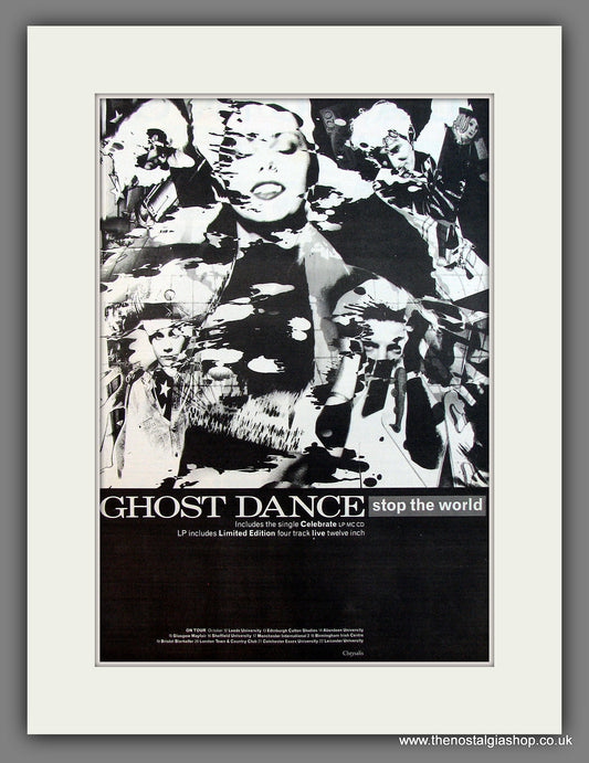 Ghost Dance Stop The World. Original Vintage Advert 1989 (ref AD13263)