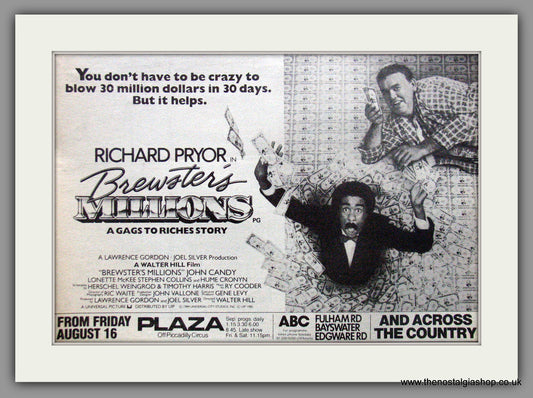 Brewster's Millions. Original Advert 1985 (ref AD50583)