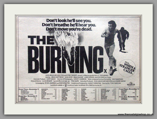 Burning (The). Original Advert 1981 (ref AD50585)