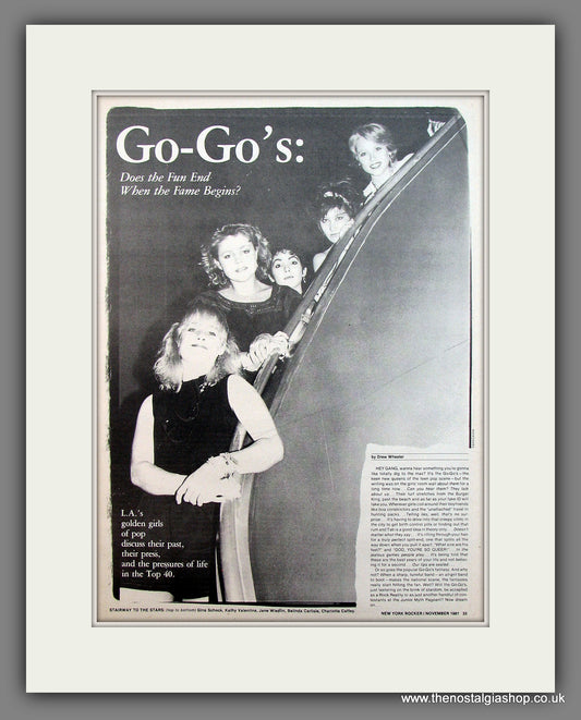 Go Go's Does The Fun End When The Fame Begins. Original Vintage Advert 1981 (ref AD13270)