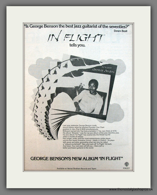 George Benson In Flight. Original Vintage Advert 1977 (ref AD13276)