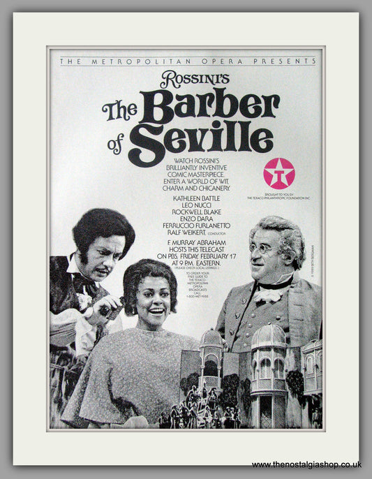 Barber Of Seville (The). Original Advert 1989 (ref AD50599)