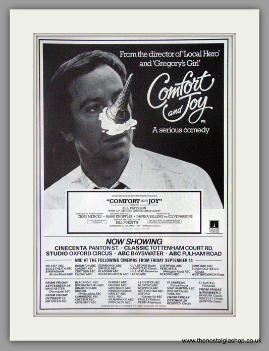 Comfort And Joy, Original Advert 1984 advert (AD50617)