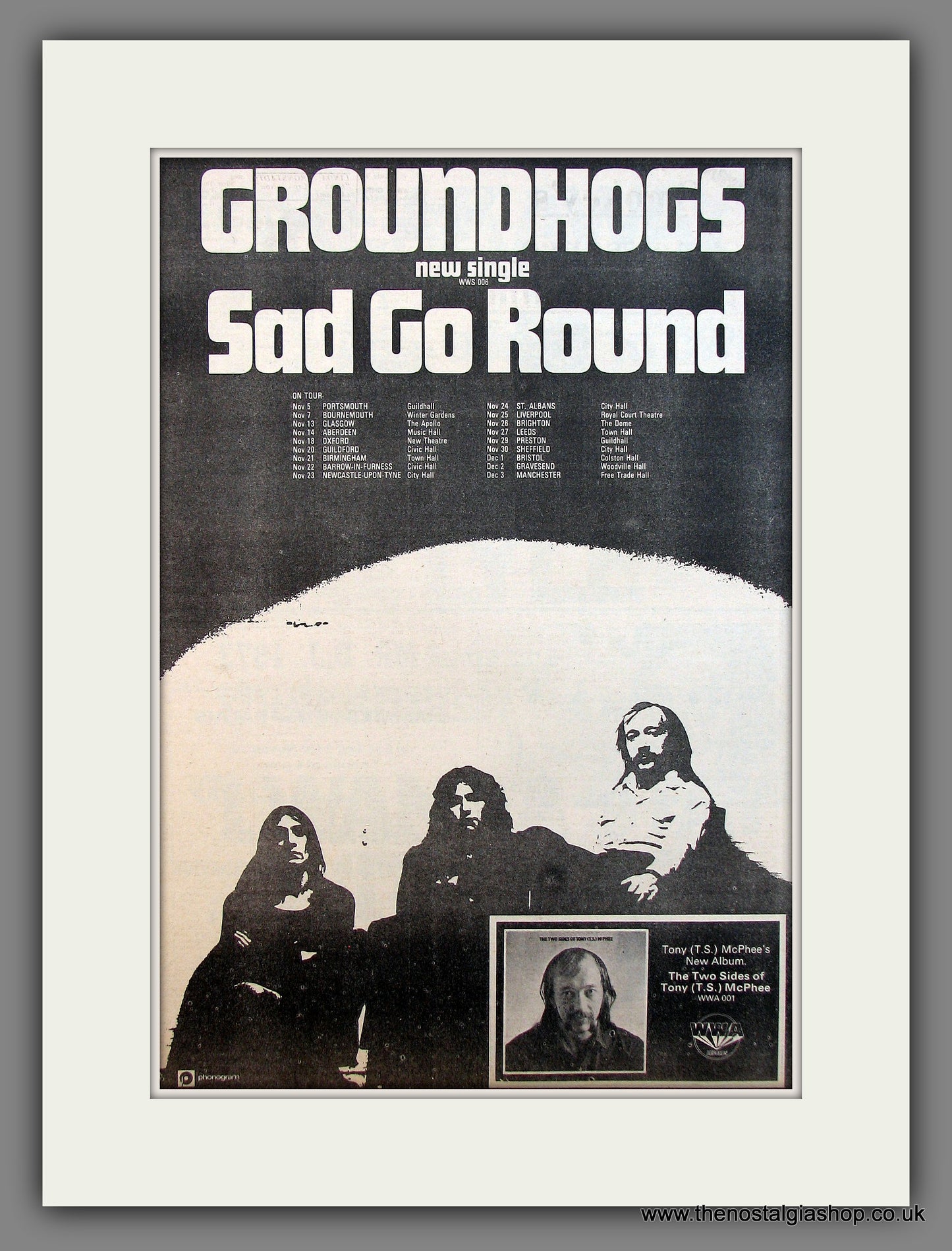 Groundhogs Sad Go Round. Original Vintage Advert 1973 (ref AD13294)