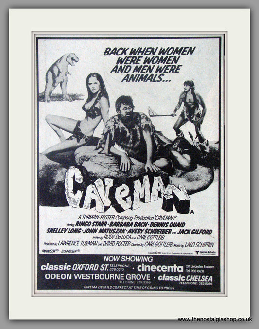 Caveman. Original Advert 1981 advert (AD50625)