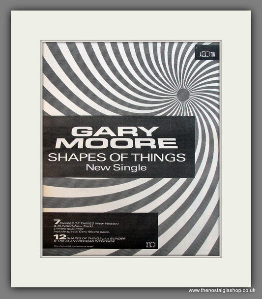 Gary Moore Shapes Of Things. Original Vintage Advert 1984 (ref AD13320)