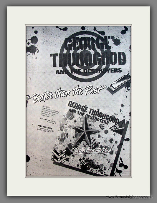 George Thorogood And The Destroyers Better Than The Rest. Original Vintage Advert 1979 (ref AD13332)