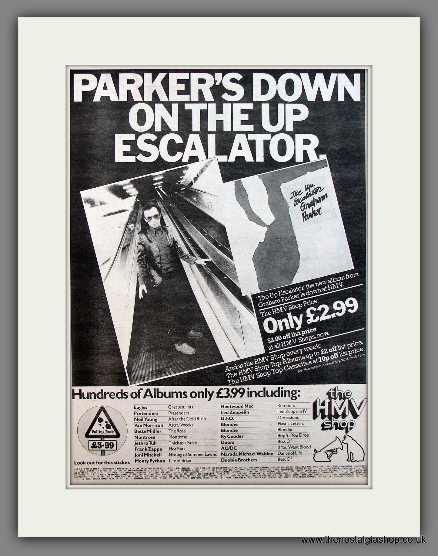 Graham Parker The Up Escalator. Original Vintage Advert 1980 (ref AD13456)