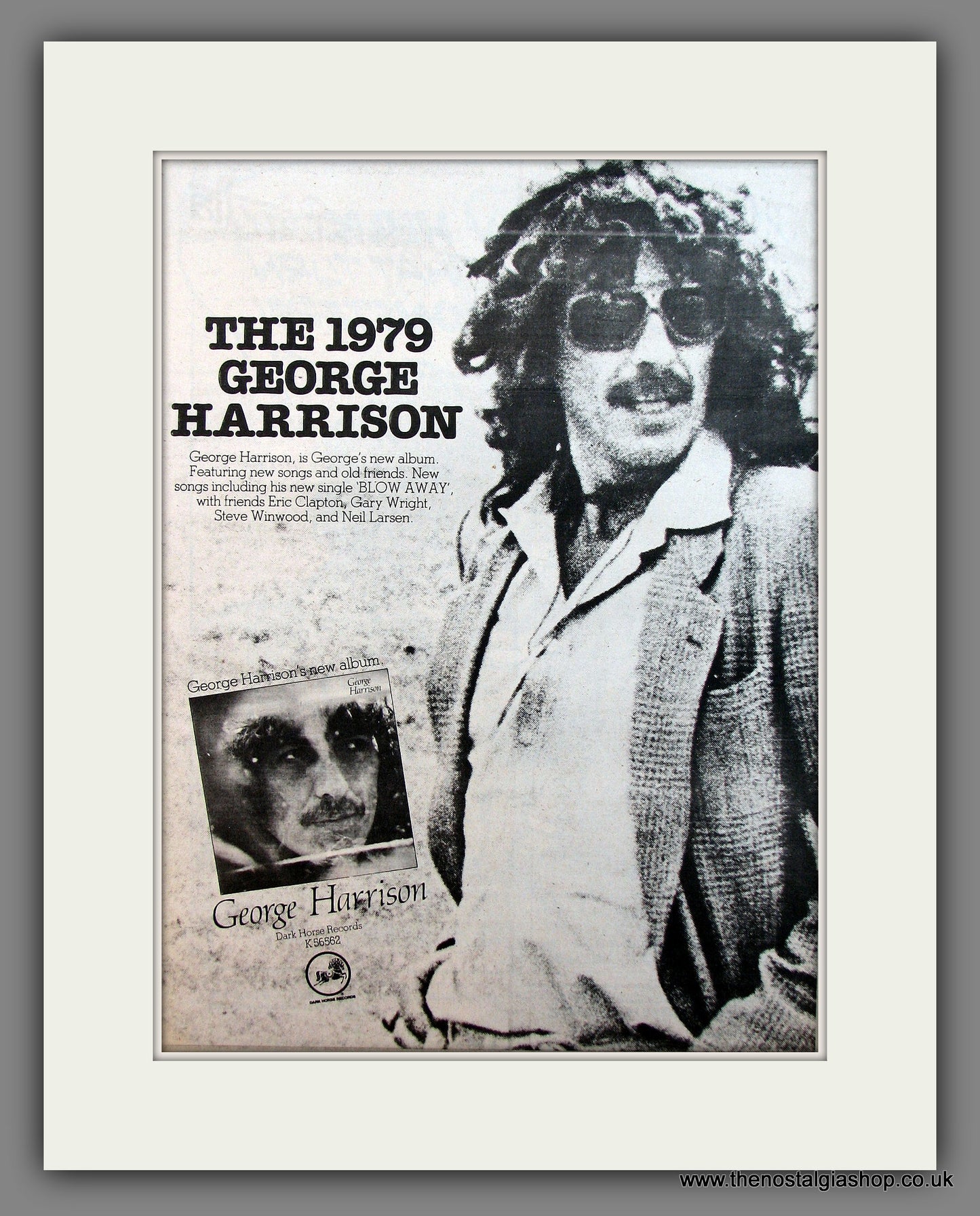 George Harrison New Album. Original Vintage Advert 1979 (ref AD13461)