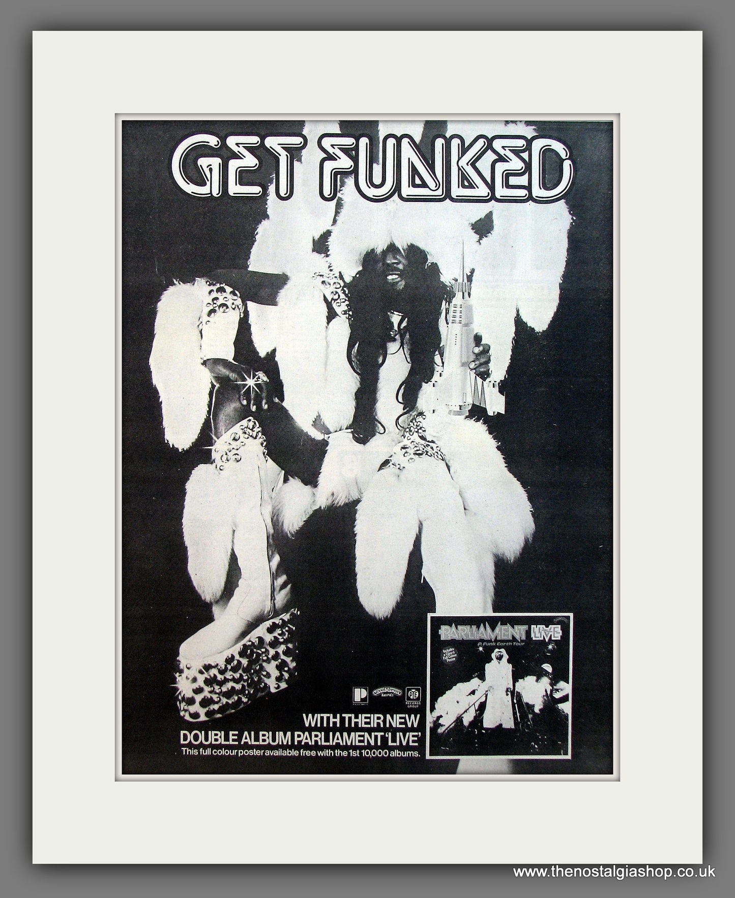 Get Funked Parliament Live. Original Vintage Advert 1977 (ref AD13463)