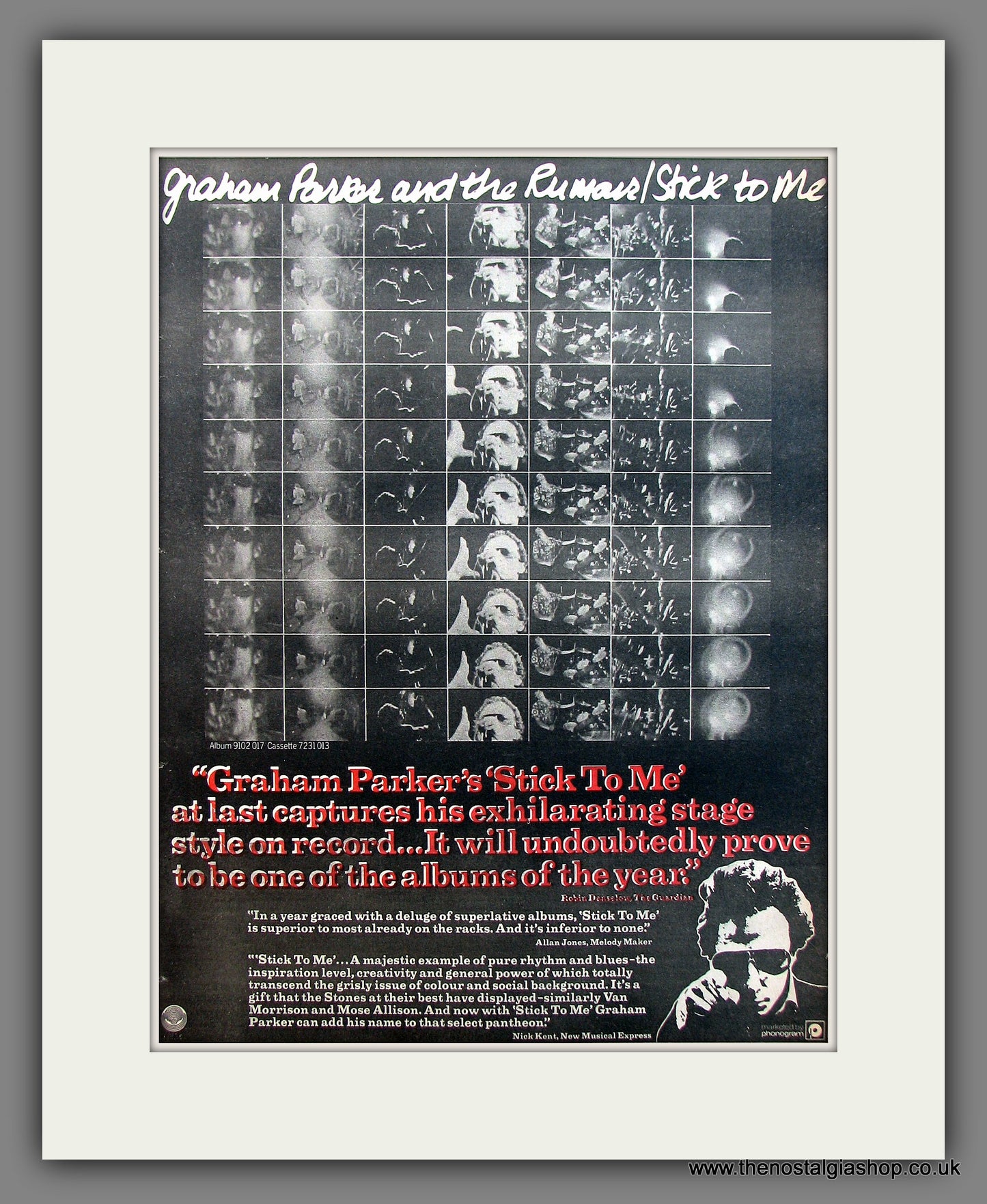 Graham Parker And The Rumours Stick To Me. Original Vintage Advert 1977 (ref AD13468)