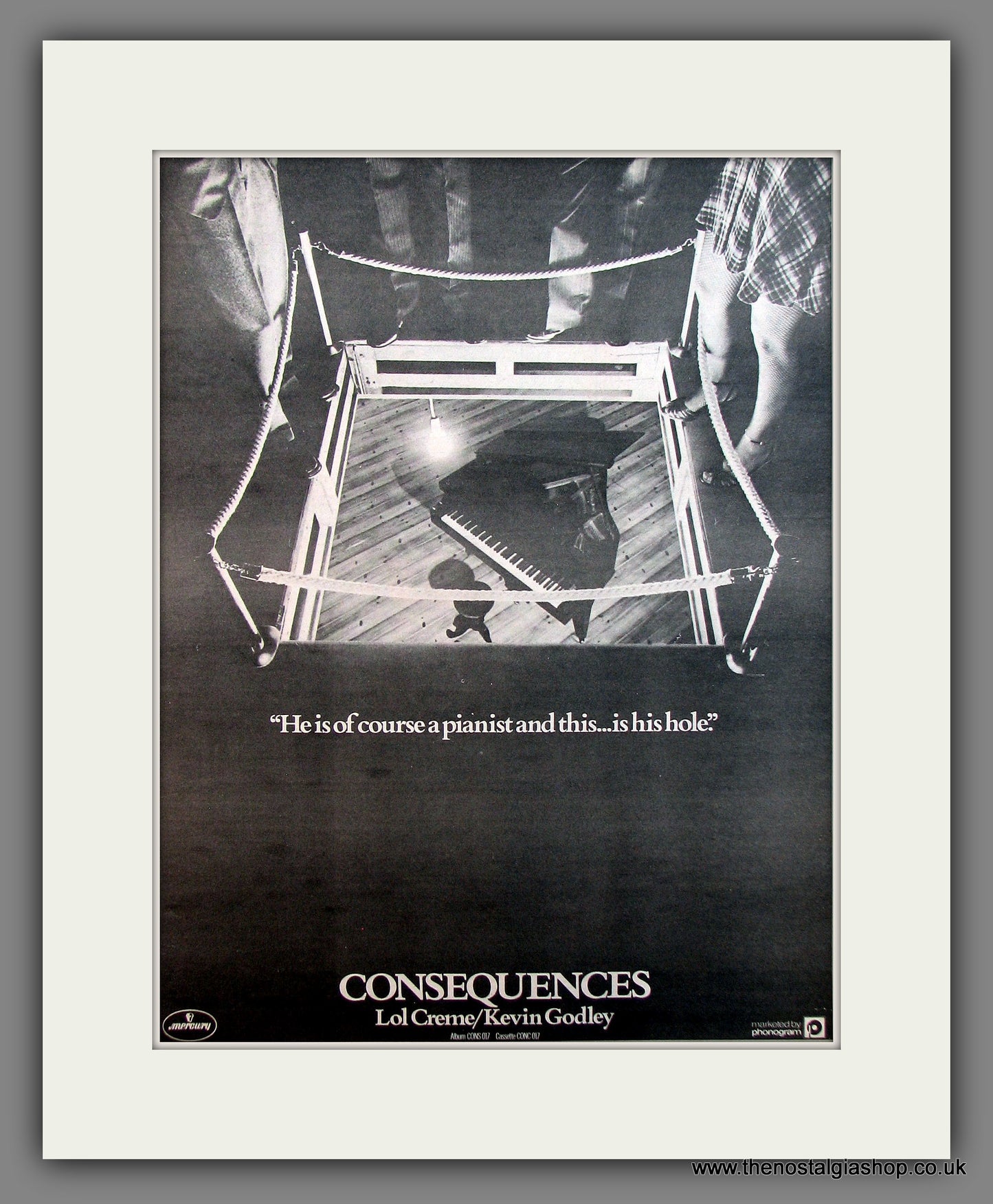 Godley & Creme Consequences. Original Vintage Advert 1977 (ref AD13469)