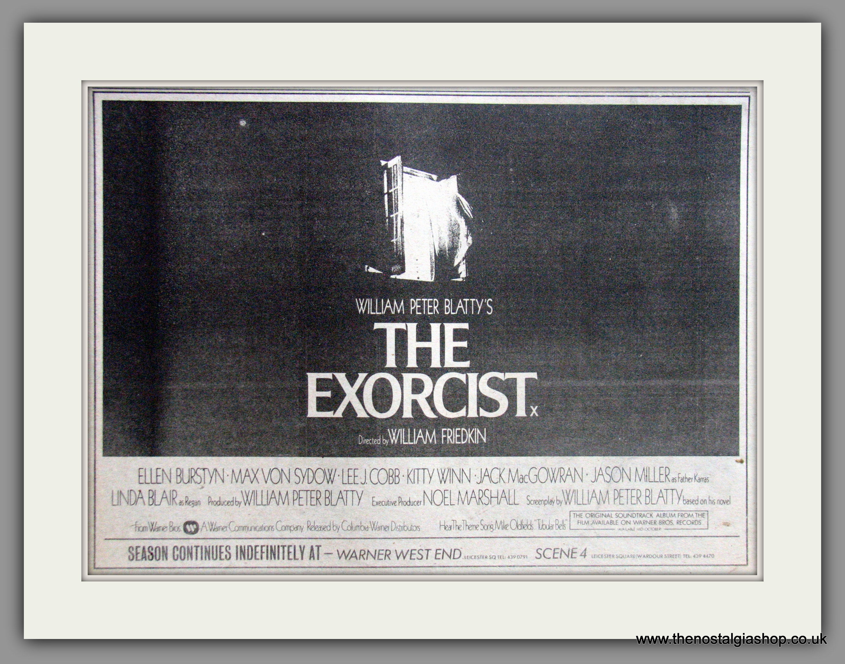 Exorcist (The). Original Advert 1974 advert (AD50707) – The Nostalgia Shop