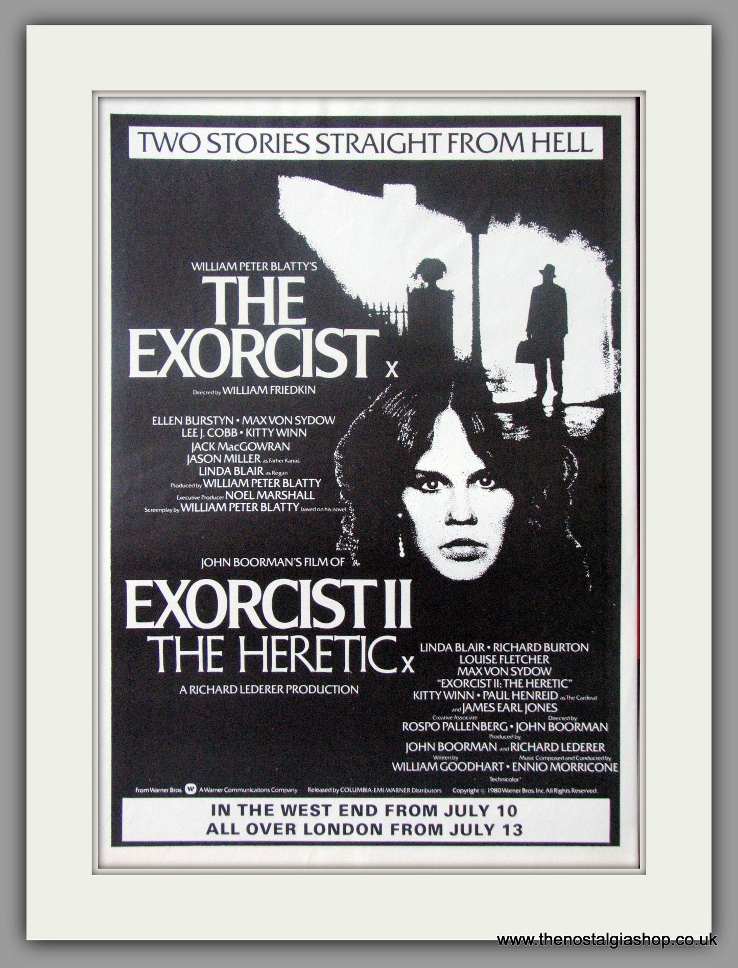 Exorcist (The) & Exorcist II The Heretic. Original Advert 1980 advert (AD50709)