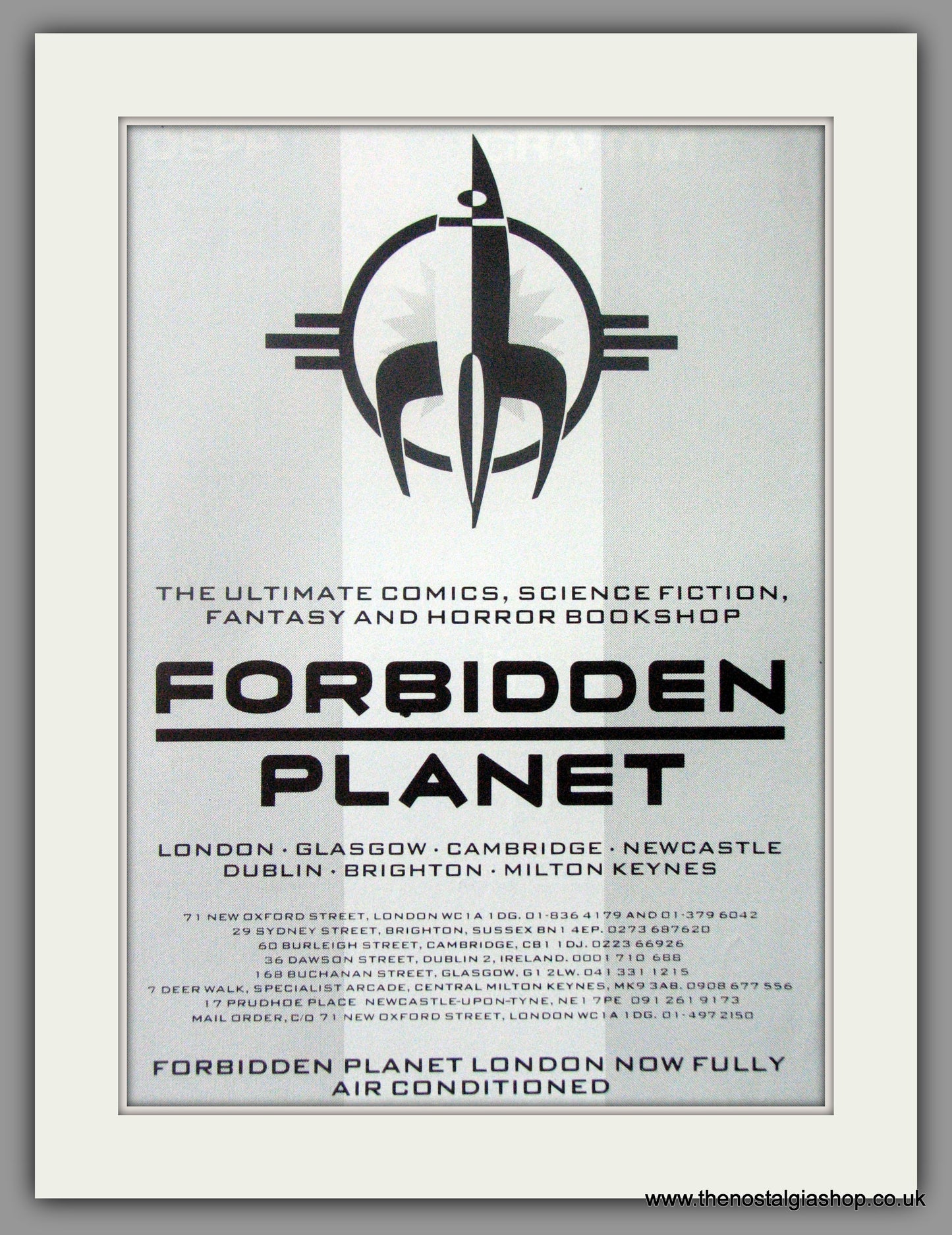 Forbidden Planet. Original Advert 1989  (AD50763)