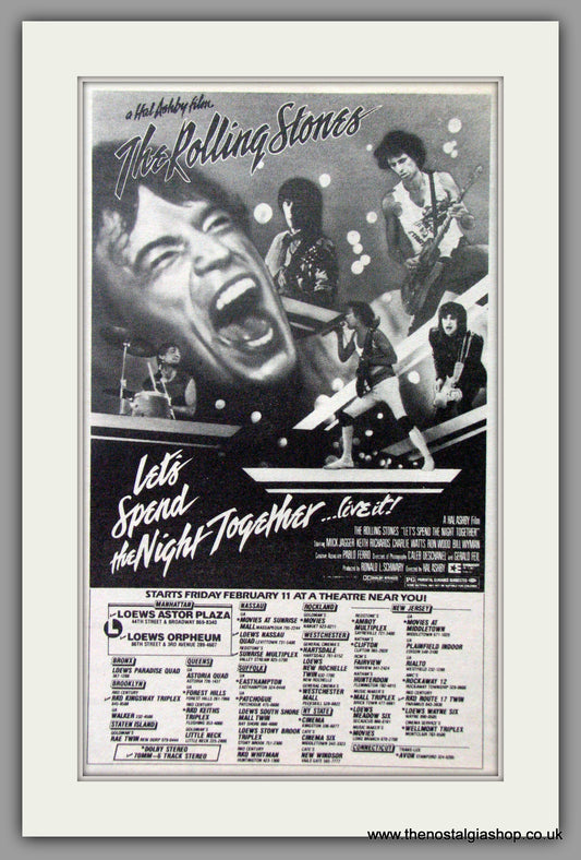 Let's Spend The Night Together..Live It, Rolling Stones. Original Advert 1983 (ref AD51064)