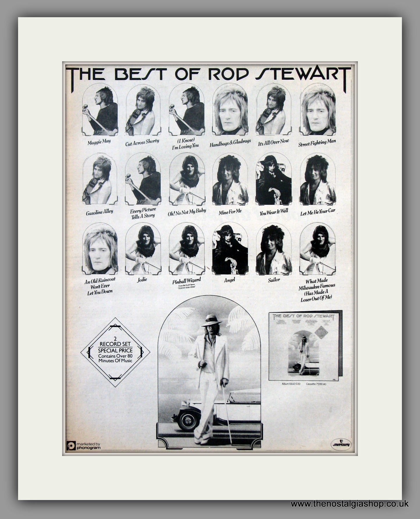 Rod Stewart. The Best Of. Vintage Advert 1977 (ref AD11189)