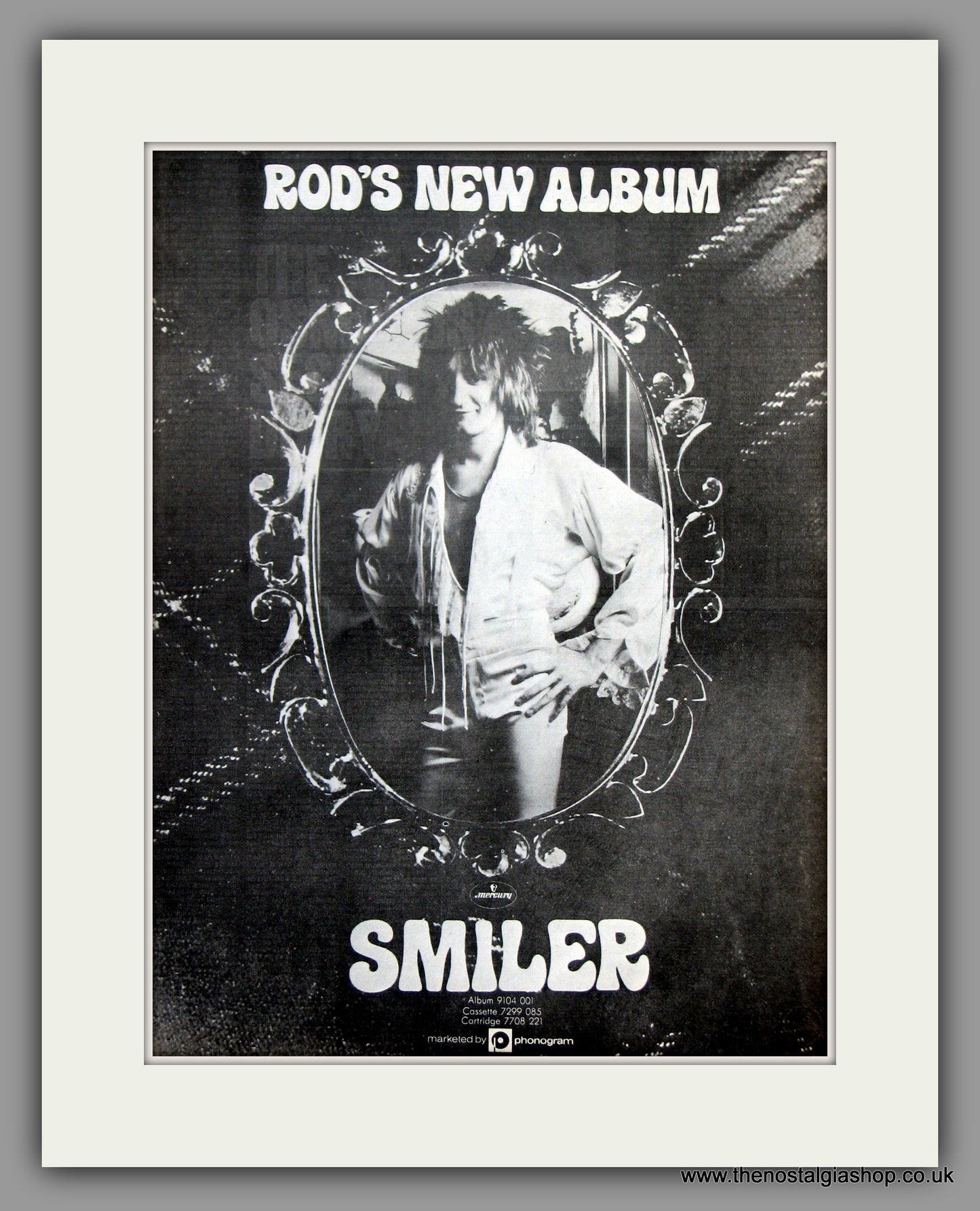 Rod Stewart. Smiler. Vintage Advert 1974 (ref AD11190)