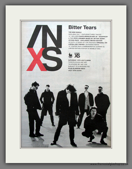 INXS. Bitter Tears. Original Vintage Advert 1991 (ref AD13155)