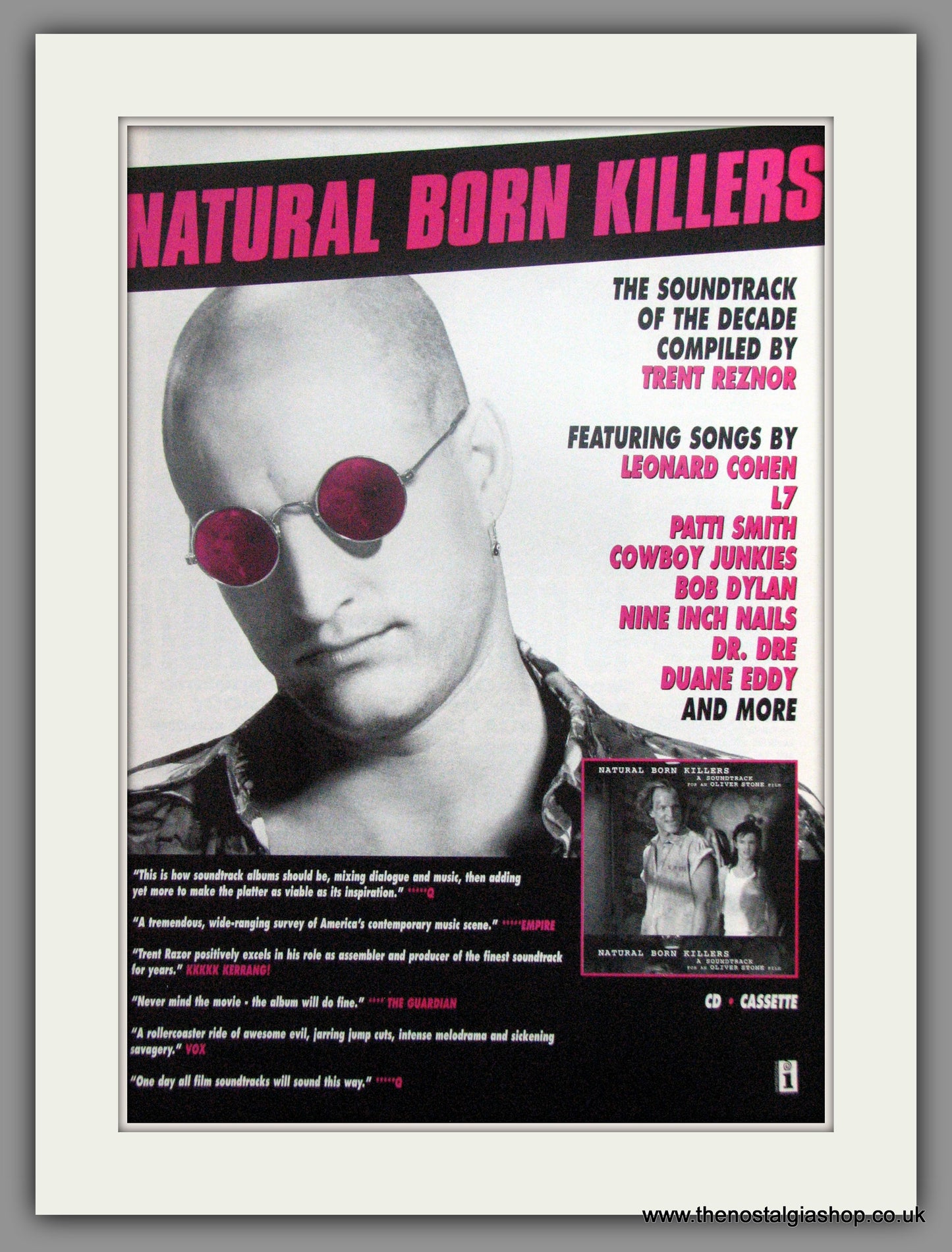 Natural Born Killers Soundtrack. Vintage Advert 1994 (ref AD51266)