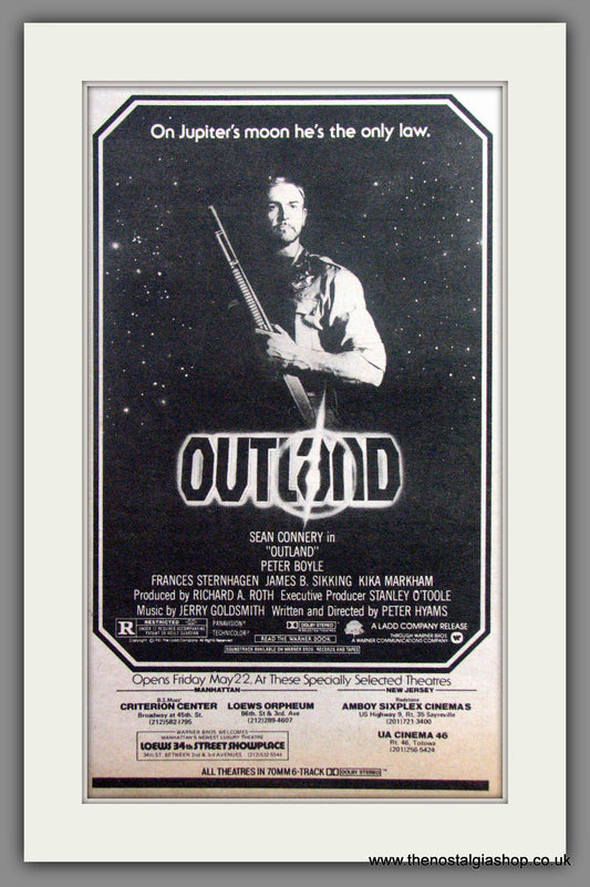 Outland. Vintage Advert 1981 (ref AD51293)