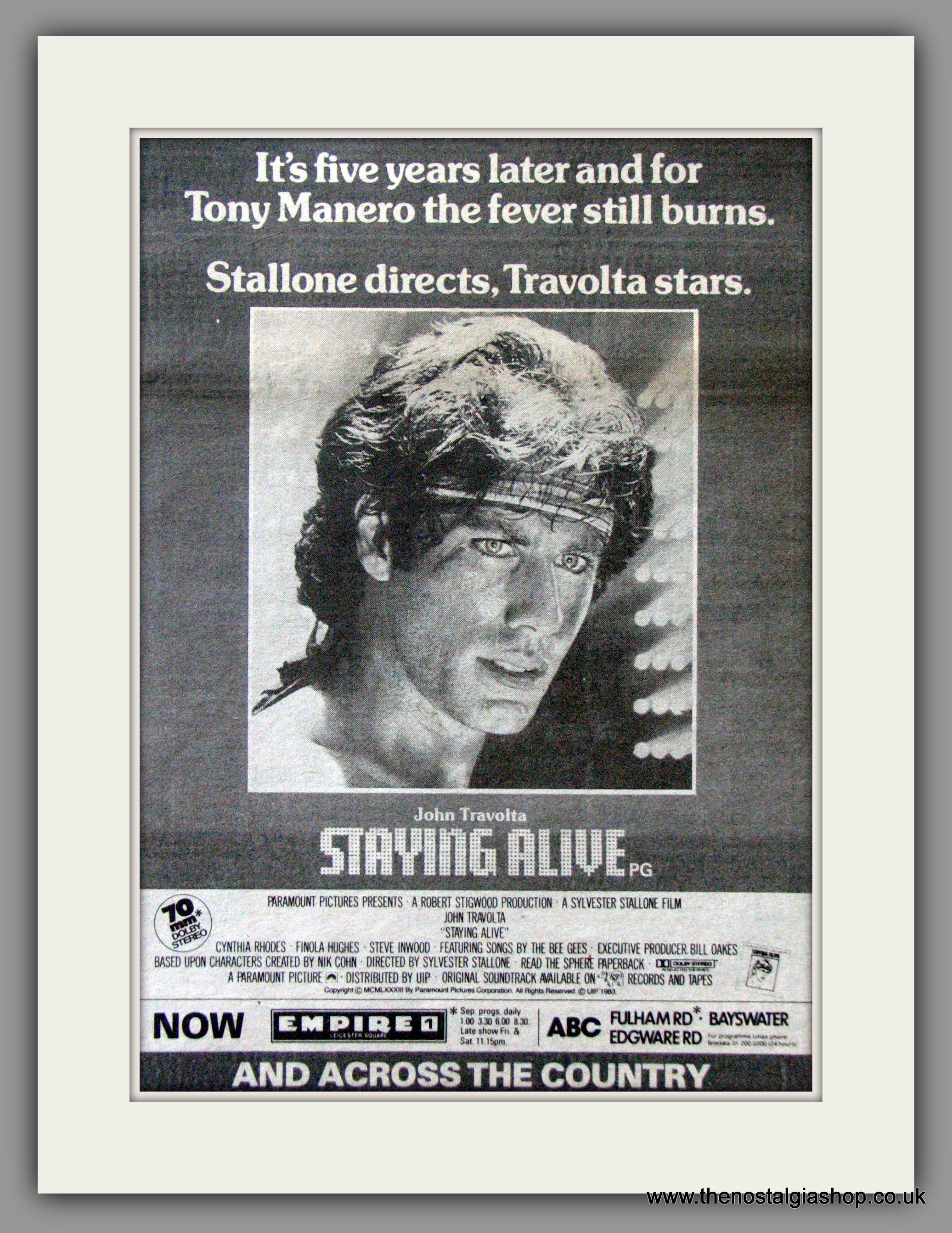 Staying Alive. Original Advert 1983 (ref AD51600) – The Nostalgia Shop