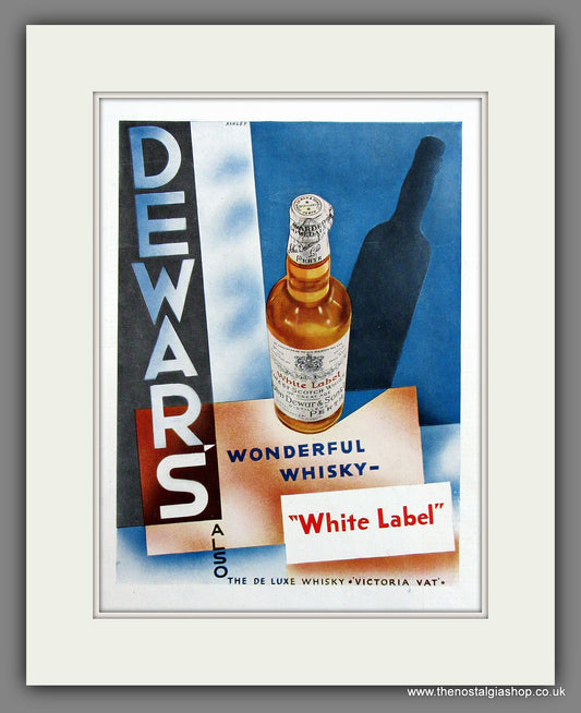 Dewar's White Label Whisky Original Advert 1930 (ref AD300072)