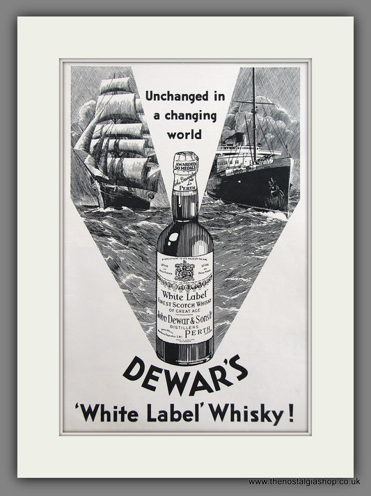 Dewar's White Label Whisky Original Advert 1931 (ref AD300073)