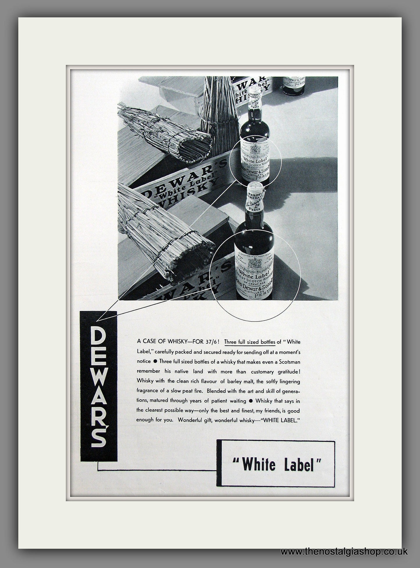 Dewar's White Label Whisky Original Advert 1930 (ref AD300074)