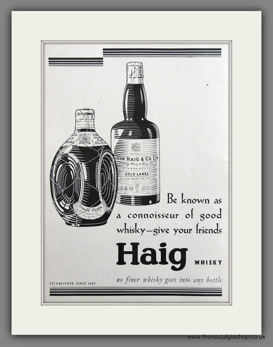 Haig Gold Label Whisky. Original Advert 1930 (ref AD300075)