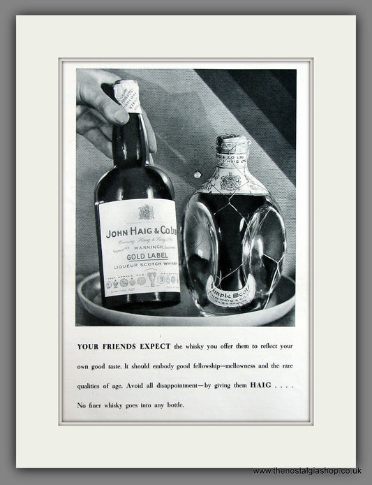 Haig Gold Label Whisky. Original Advert 1931 (ref AD300076)