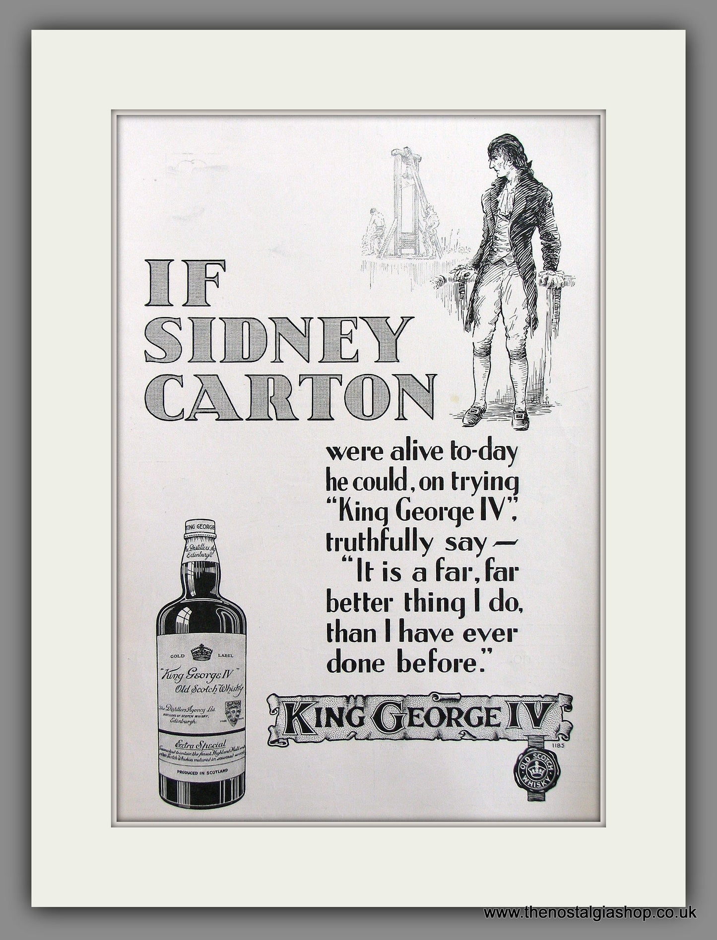 King George IV Old Scotch Whisky Original Advert 1931 (ref AD300088)