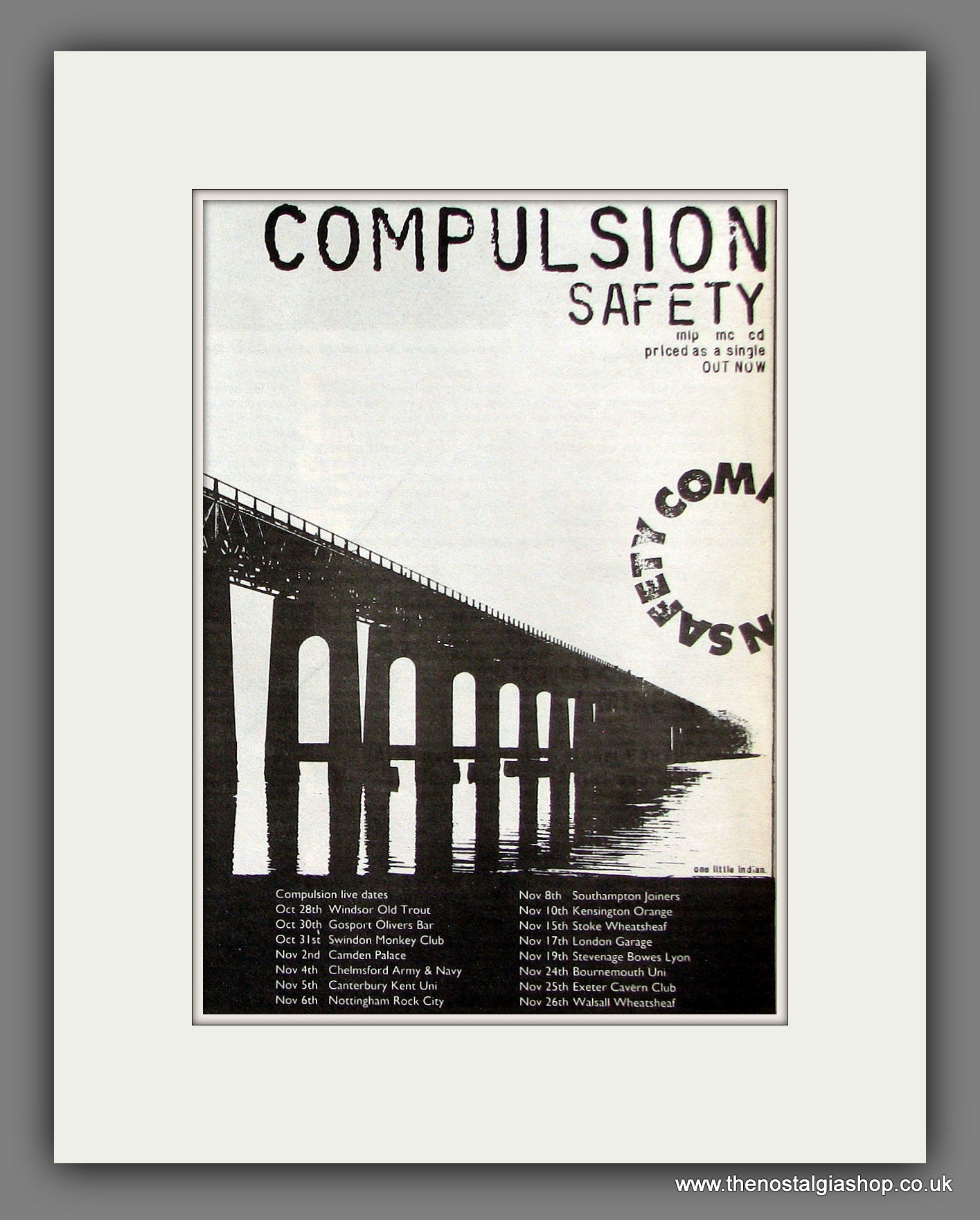 Compulsion. Safety. 1993 Original Double Advert (ref AD55840)