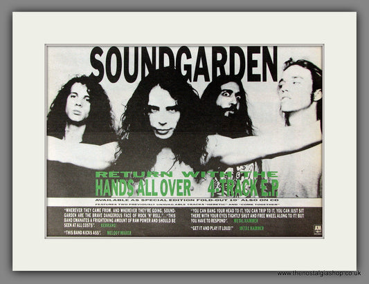 Soundgarden. Hands All Over. Vintage Advert 1990 (ref AD55810)