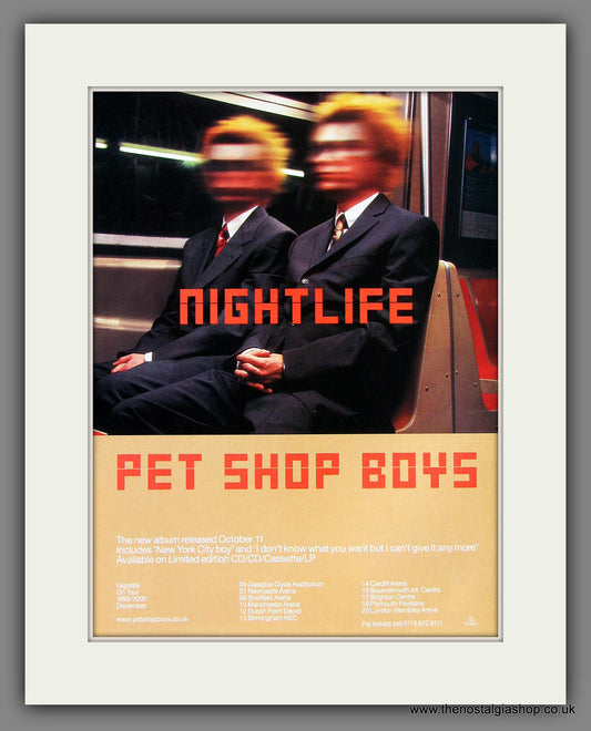 Pet Shop Boys Nightlife 1999 Original Advert (ref AD55736)