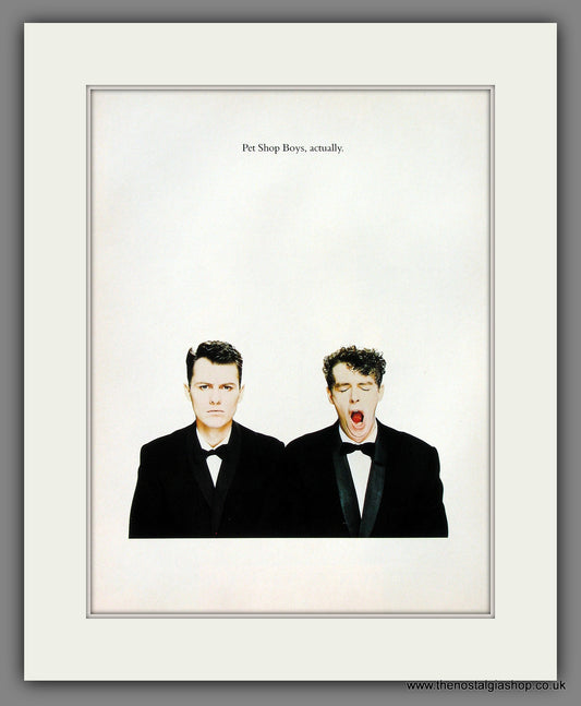 Pet Shop Boys. Actually. 1987 Original Advert (ref AD55742)