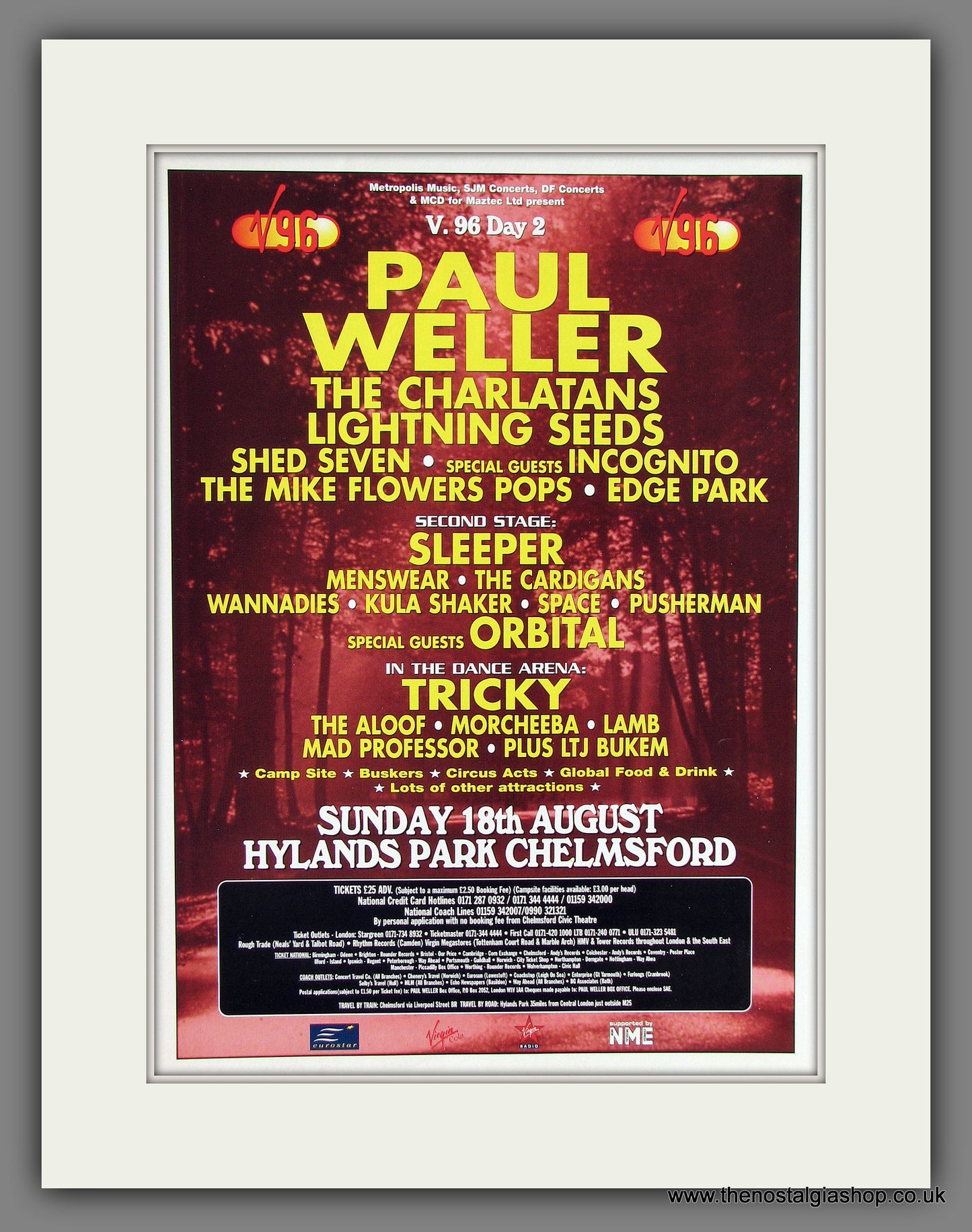 V96 Festival. Paul Weller. Vintage Advert 1996 (ref AD55753)