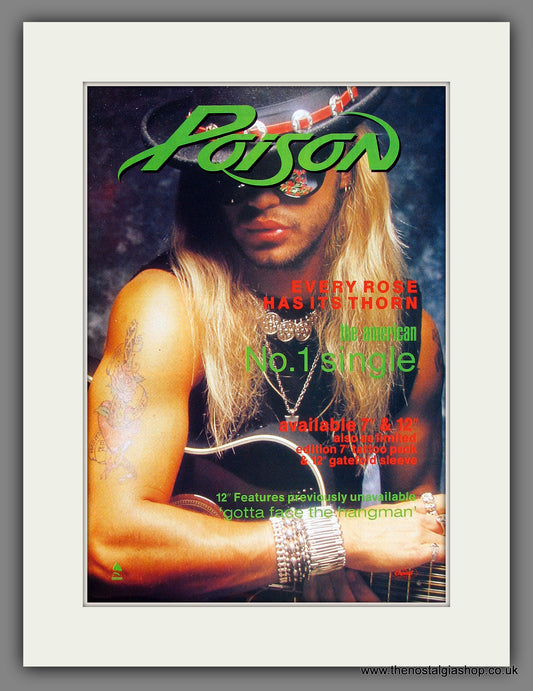 Poison. Every Rose. 1989 Original Advert (ref AD55764)