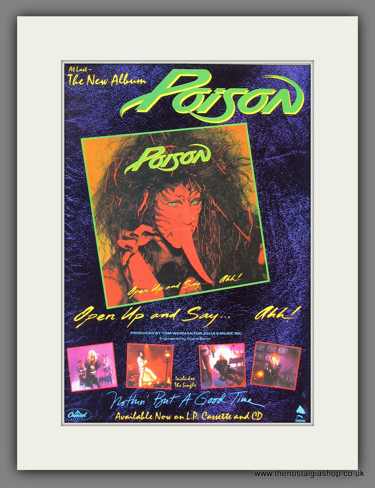 Poison. Open Up And Say Ahh. 1988 Original Advert (ref AD55769)