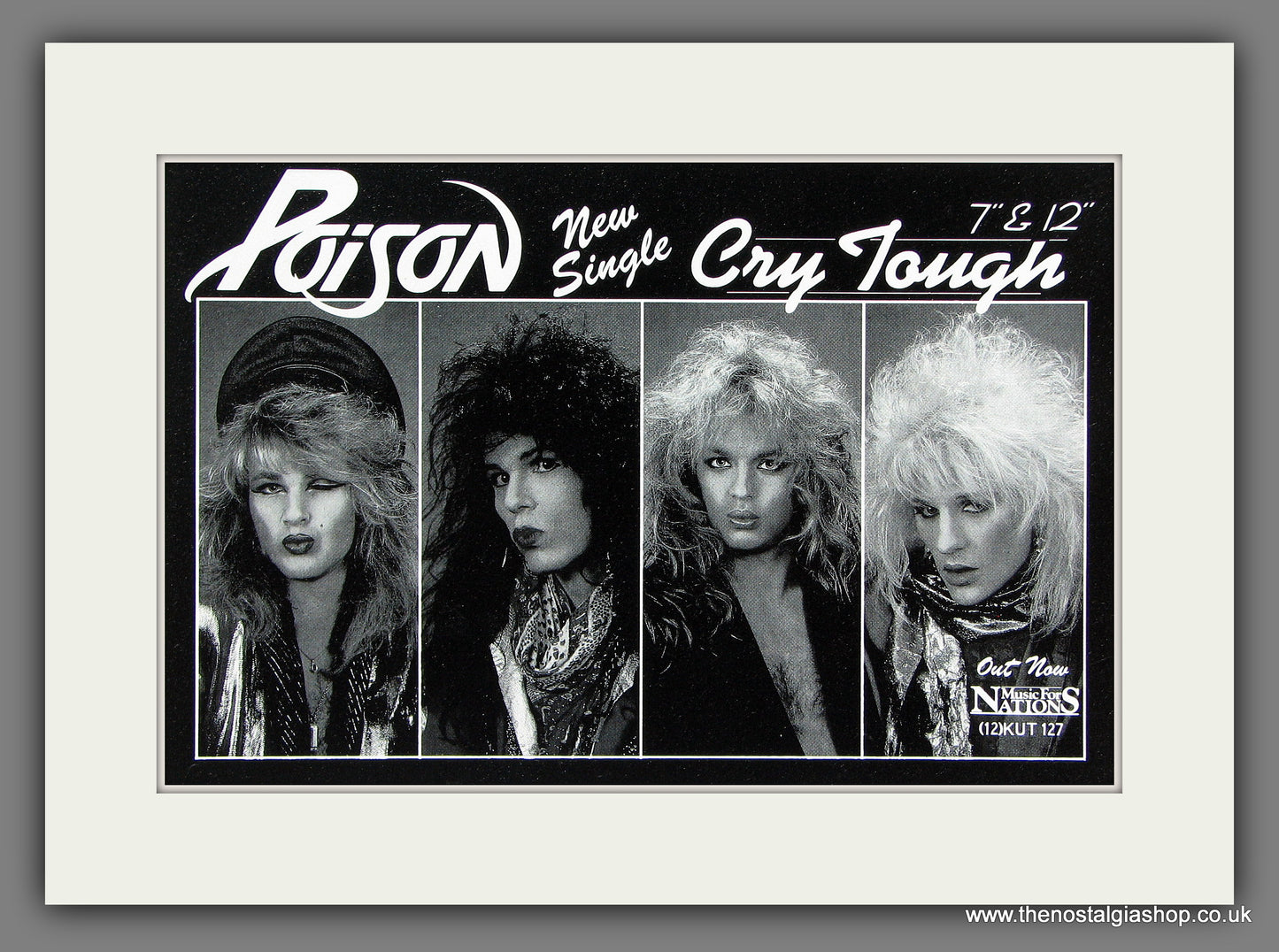 Poison. Cry Tough. 1986 Original Advert (ref AD55775)