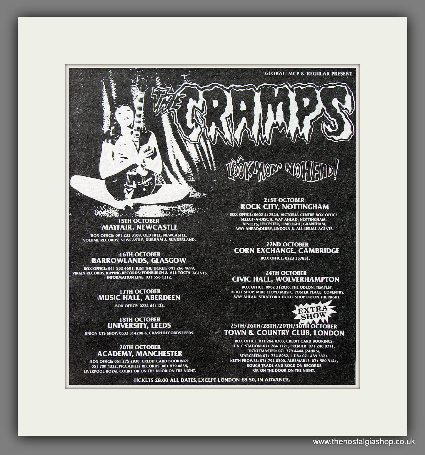 Cramps (The) Look Mom No Head. 1991 Original Double Advert (ref AD55841)