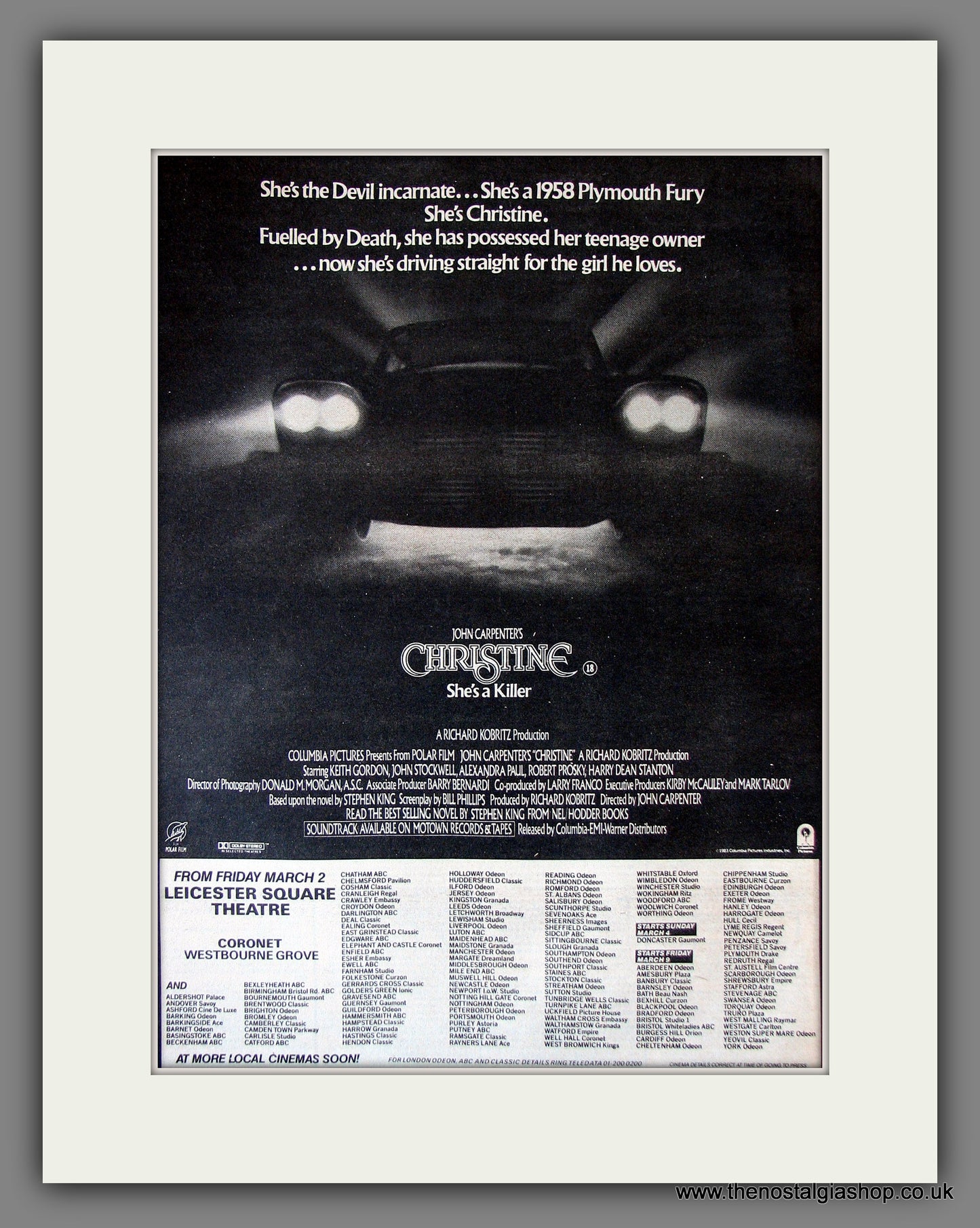 Christine. Vintage Advert 1984 (ref AD13299)