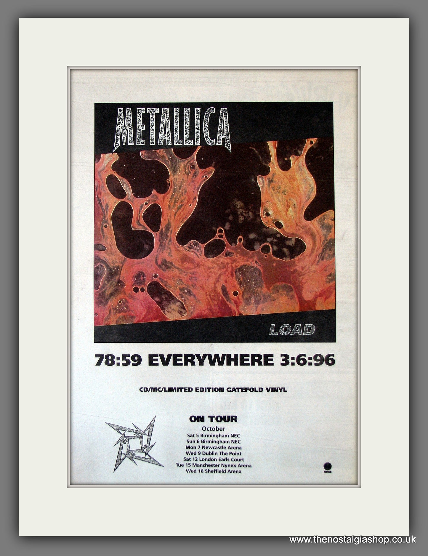 Metallica load.  Original Vintage Advert 1996 (ref AD13314)