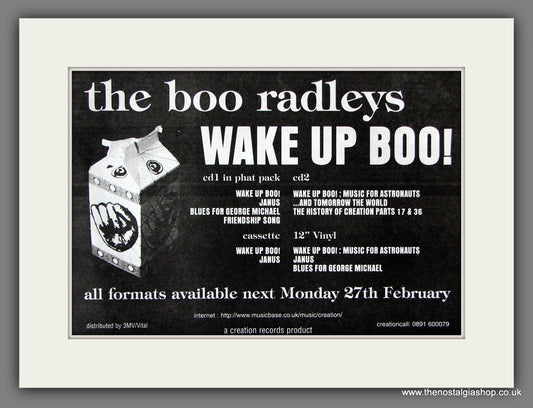 Boo Radleys. Wake Up Boo. 1995 Original Advert (ref AD55908)